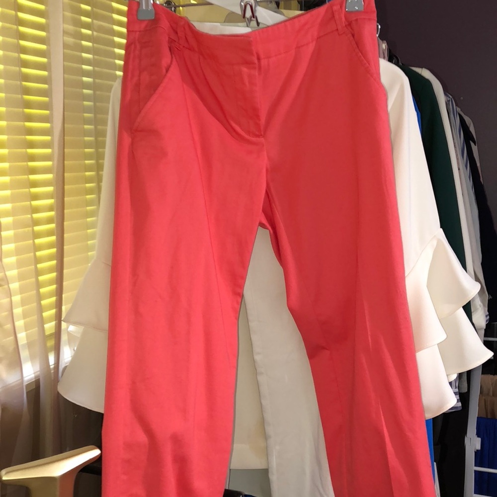 Pink cropped chinos